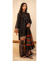 3-PC unstitched Printed Lawn By Zellbury | 0055